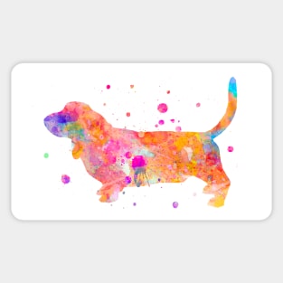 Basset Hound Dog Watercolor Painting Sticker